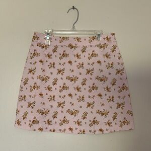 Forever 21 Pink Floral Mini Skirt